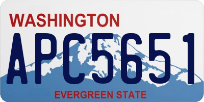 WA license plate APC5651
