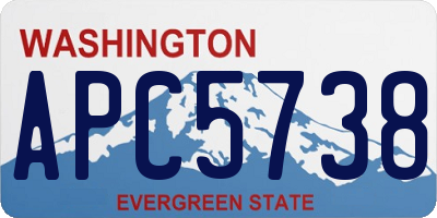 WA license plate APC5738