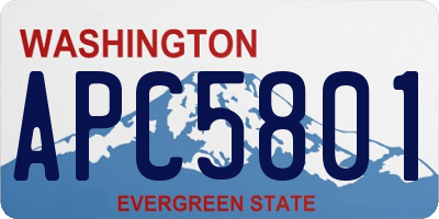 WA license plate APC5801