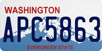 WA license plate APC5863