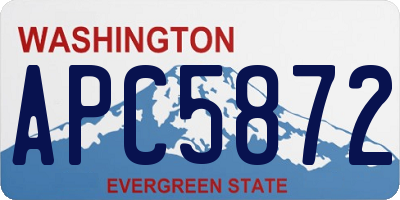 WA license plate APC5872