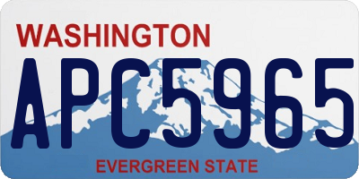WA license plate APC5965