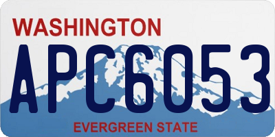 WA license plate APC6053