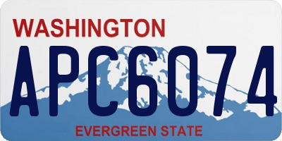 WA license plate APC6074