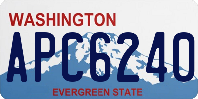 WA license plate APC6240