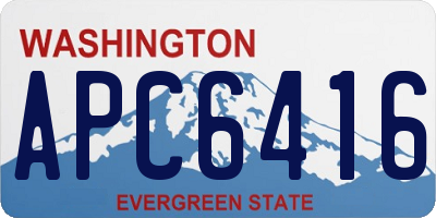 WA license plate APC6416