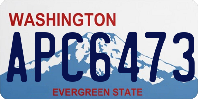 WA license plate APC6473