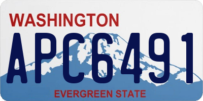 WA license plate APC6491