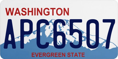 WA license plate APC6507