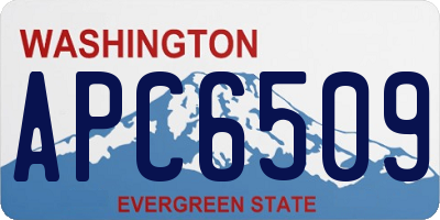 WA license plate APC6509