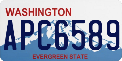 WA license plate APC6589