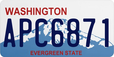 WA license plate APC6871