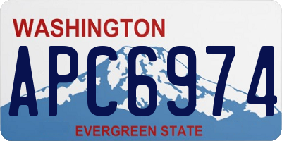 WA license plate APC6974