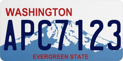 WA license plate APC7123