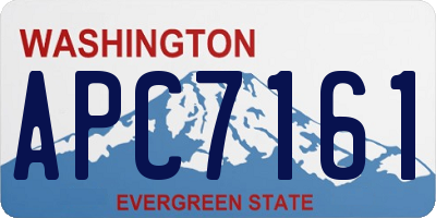 WA license plate APC7161