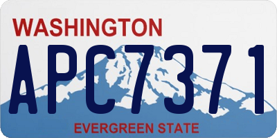 WA license plate APC7371