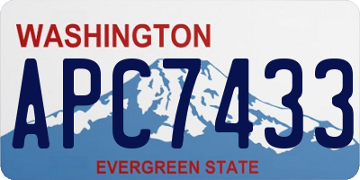 WA license plate APC7433