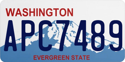 WA license plate APC7489