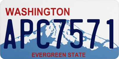 WA license plate APC7571