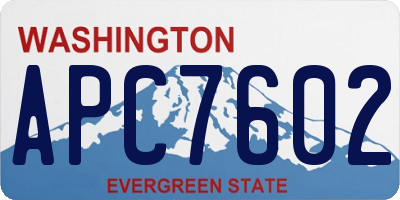WA license plate APC7602