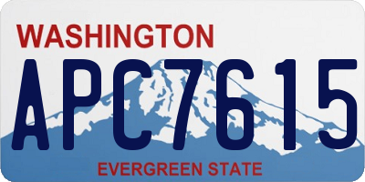 WA license plate APC7615
