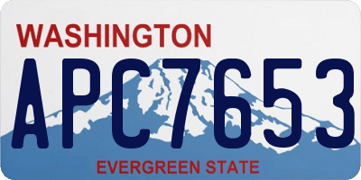WA license plate APC7653
