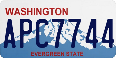 WA license plate APC7744