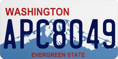WA license plate APC8049