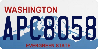WA license plate APC8058