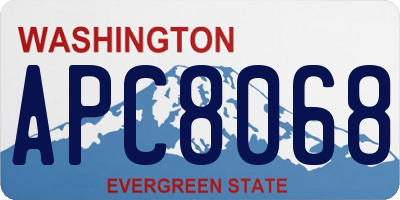 WA license plate APC8068