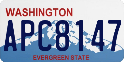 WA license plate APC8147