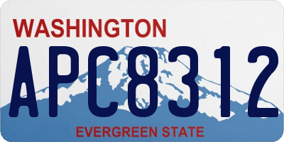 WA license plate APC8312