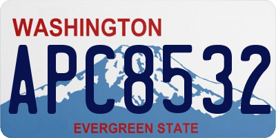 WA license plate APC8532
