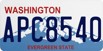 WA license plate APC8540