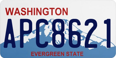 WA license plate APC8621