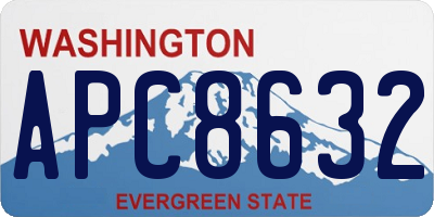 WA license plate APC8632