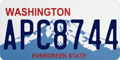WA license plate APC8744
