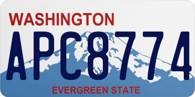 WA license plate APC8774