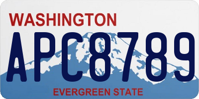 WA license plate APC8789