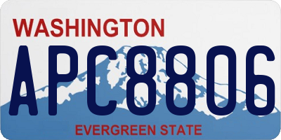 WA license plate APC8806