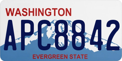 WA license plate APC8842