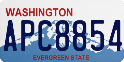 WA license plate APC8854