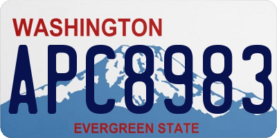WA license plate APC8983