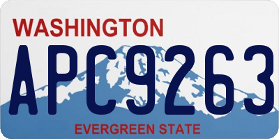 WA license plate APC9263