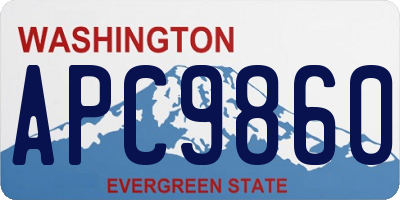 WA license plate APC9860