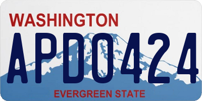 WA license plate APD0424