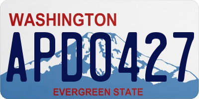 WA license plate APD0427
