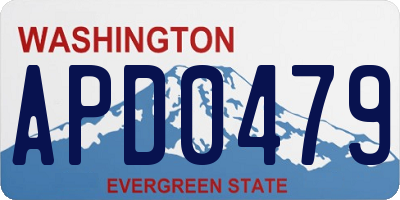 WA license plate APD0479