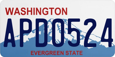 WA license plate APD0524