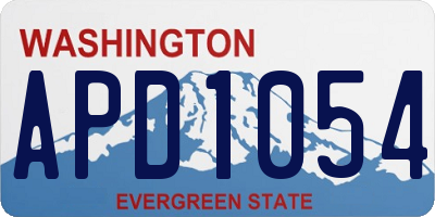 WA license plate APD1054